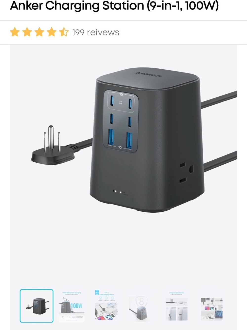 Anker 9-in-1 Charging Station in Charcoal